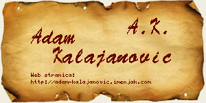 Adam Kalajanović vizit kartica
